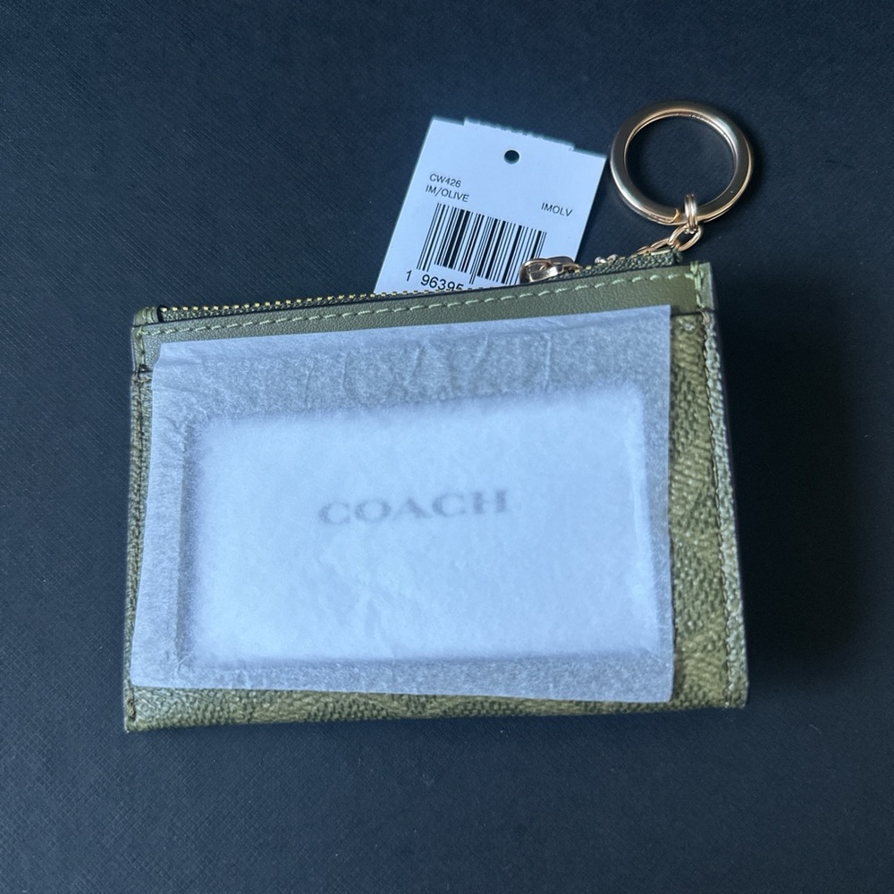 Coach Bundle!! Nolita 19 and Mini Skinny Id Case In Signature Canvas Gold/Olive - Picture 7 of 7